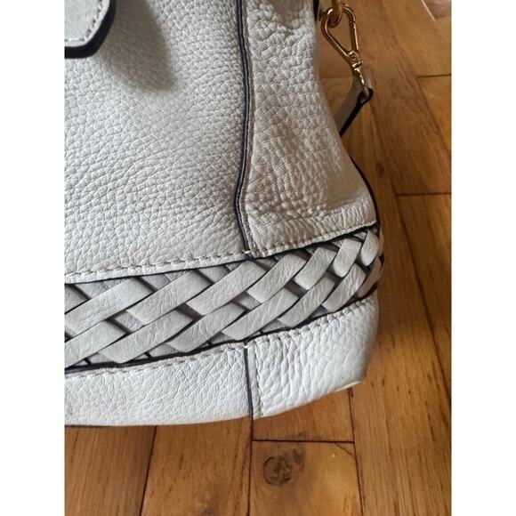 MICHAEL KORS GLADSTONE LARGE white LEATHER TOP ZIP LOGO SATCHEL (PU500 - Picture 13 of 13